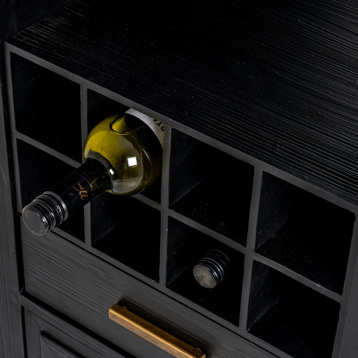 Lennox Black Drinks Unit styled