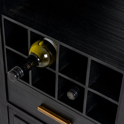 Lennox Black Drinks Unit styled