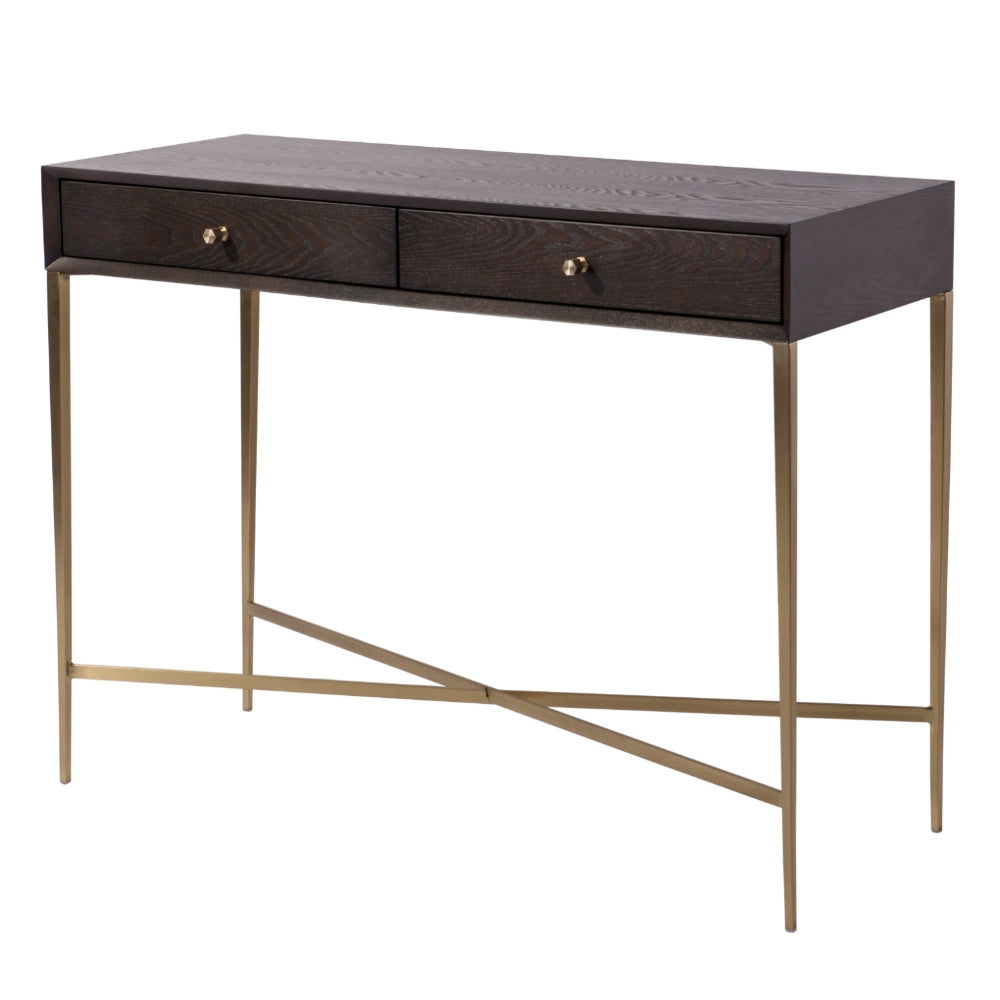 RV Astley Finley Chocolate Finish Console Table