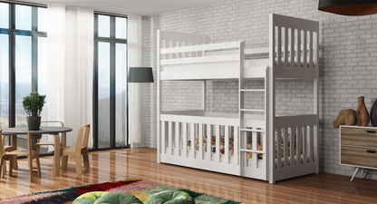 Wooden bunk bed Cris with Cot Bed