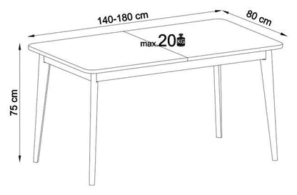 Arte-N Nordi 4 Seater Dining Table