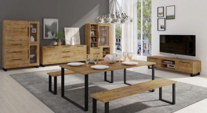 Arte-N Halle 94 Dining Table Industrial Style Oak and Metal