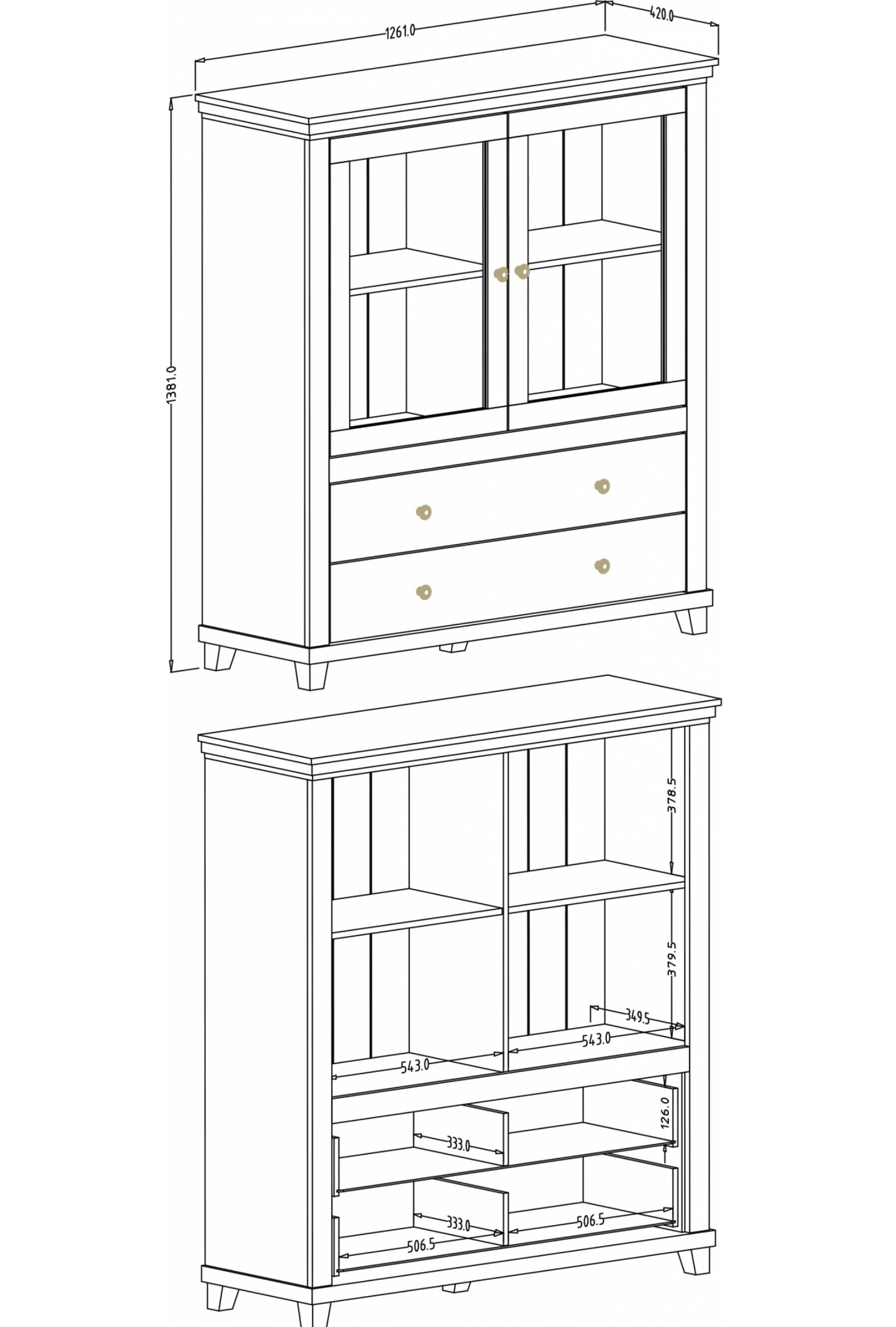 Arte-N Evora 46 Display Cabinet