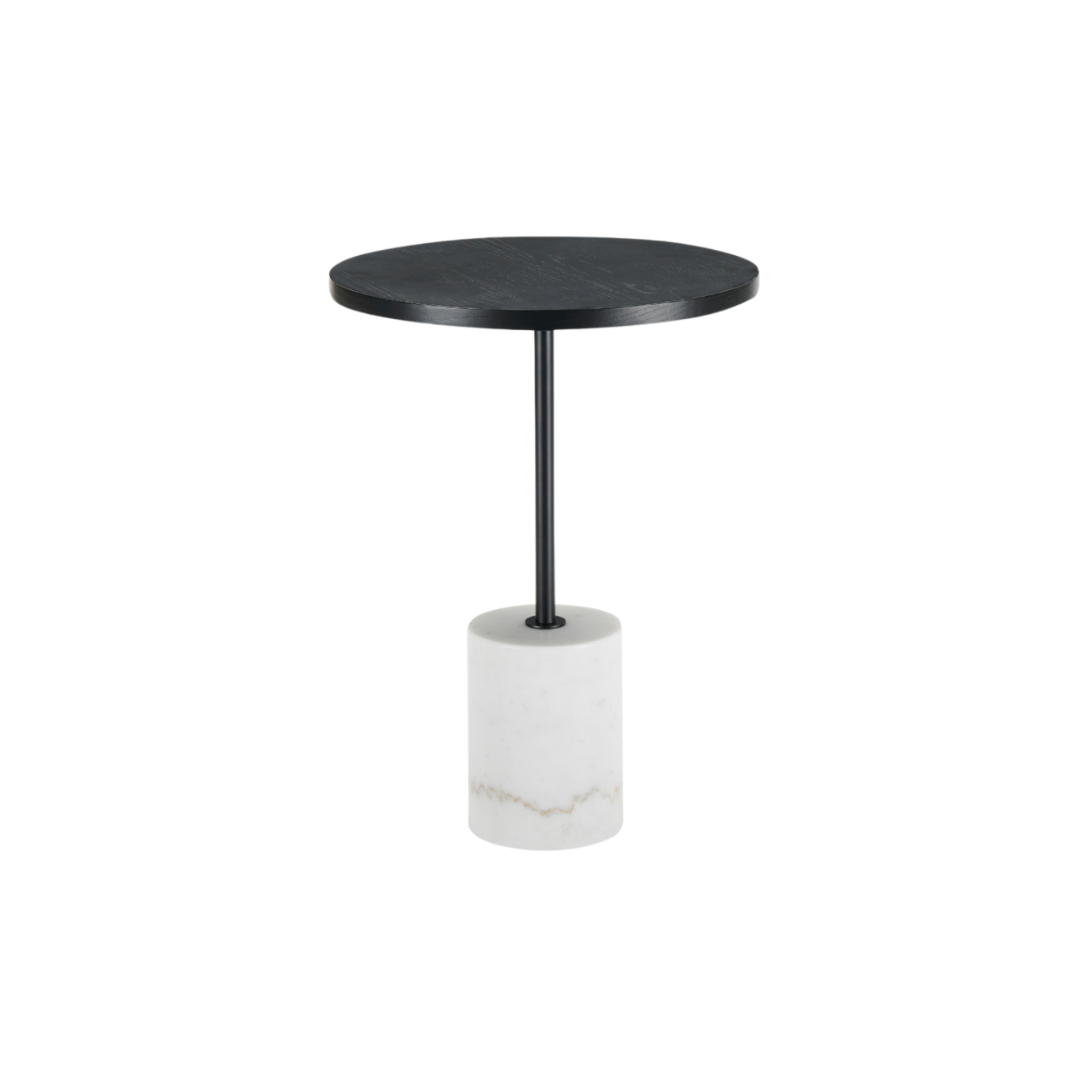 Twenty 10 Basil Lamp Table White and Black Marble