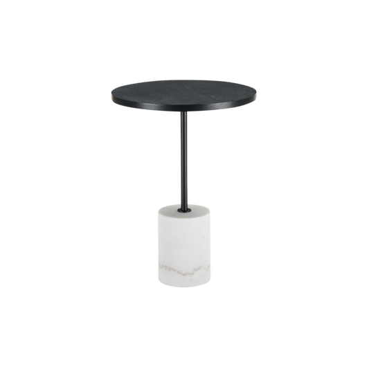 Twenty 10 Basil Lamp Table White and Black Marble