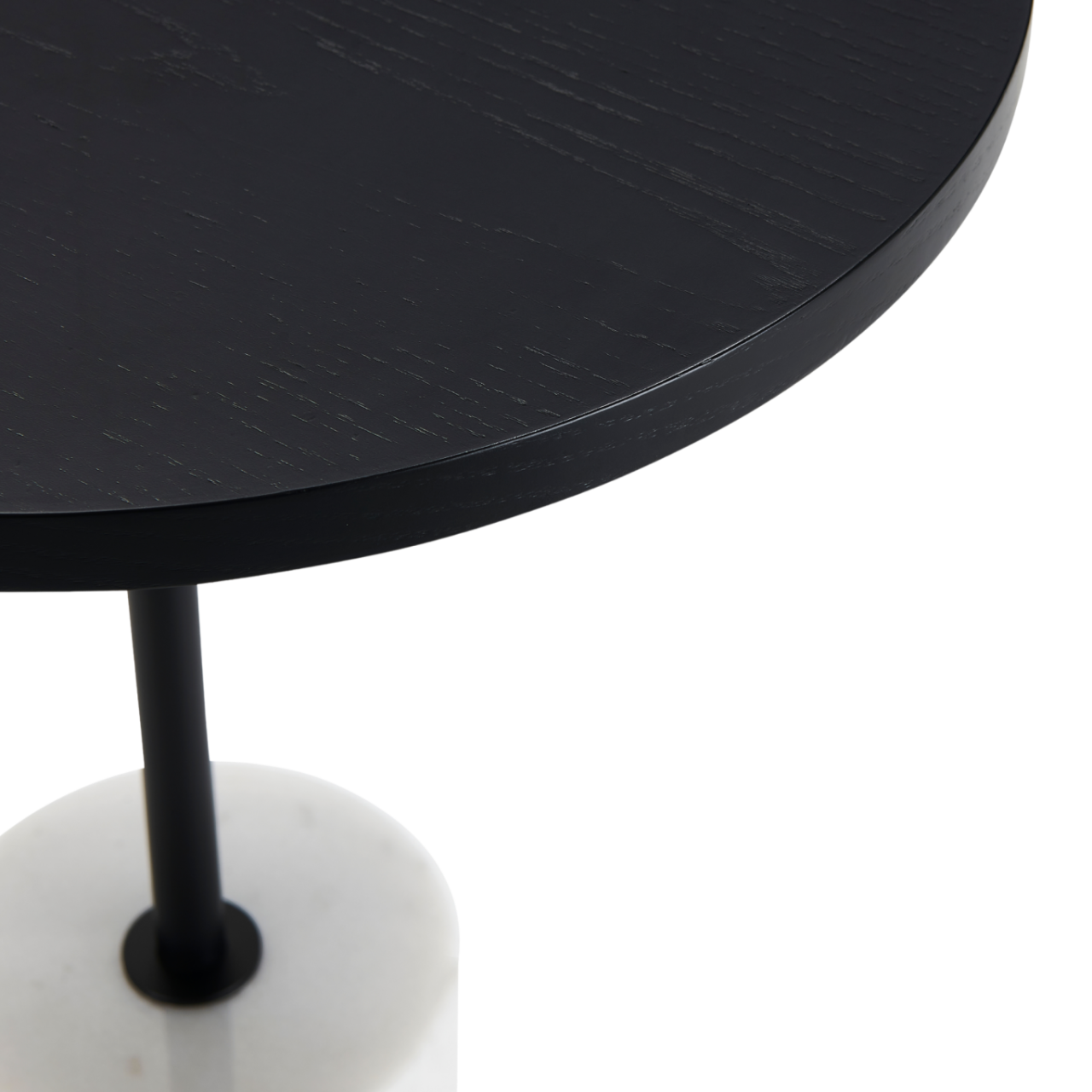 Twenty 10 Basil Lamp Table White and Black Marble