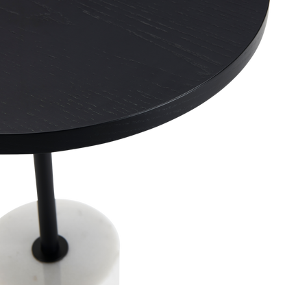 Twenty 10 Basil Lamp Table White and Black Marble