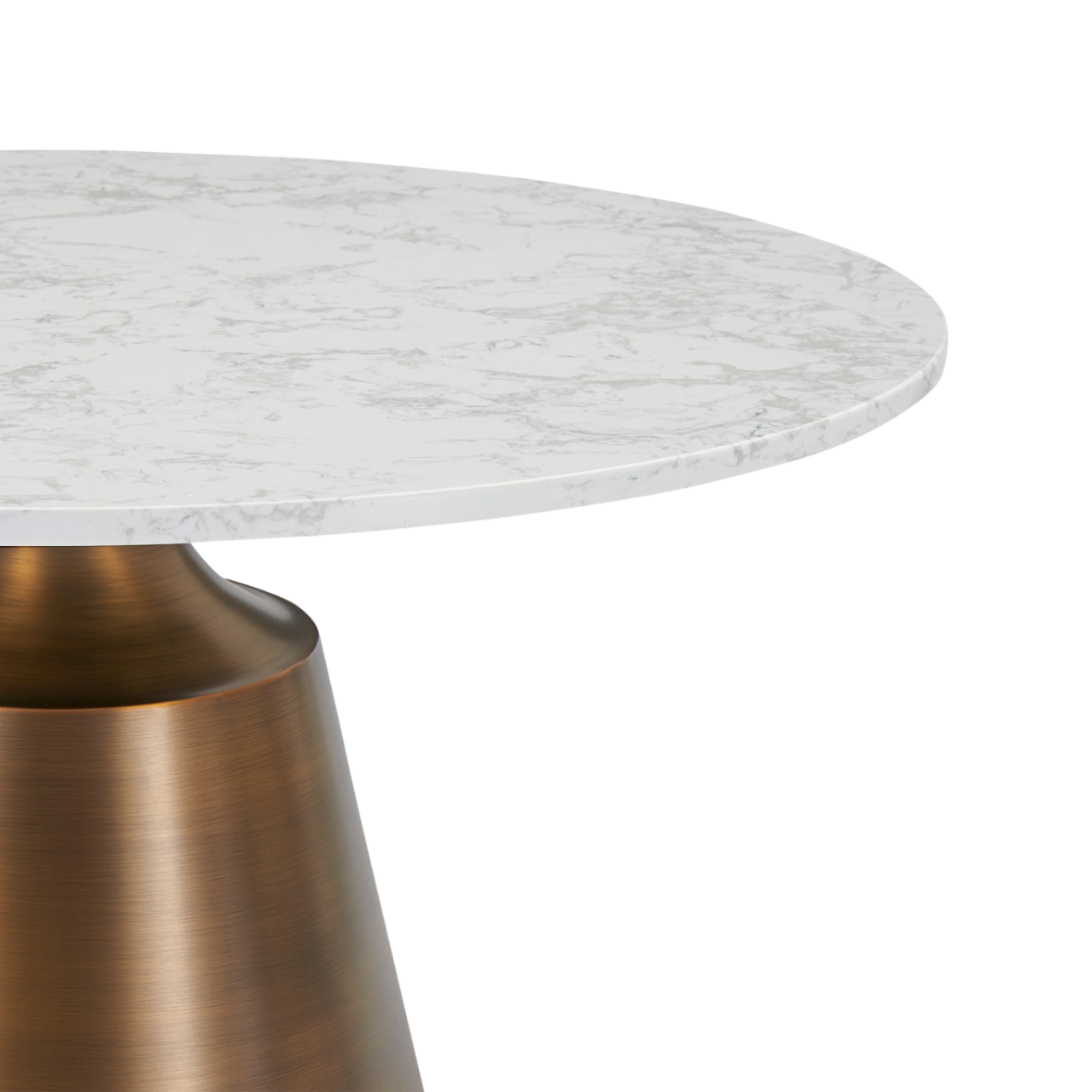 Twenty 10 Olive Large Dining Table Bronze and White Marble