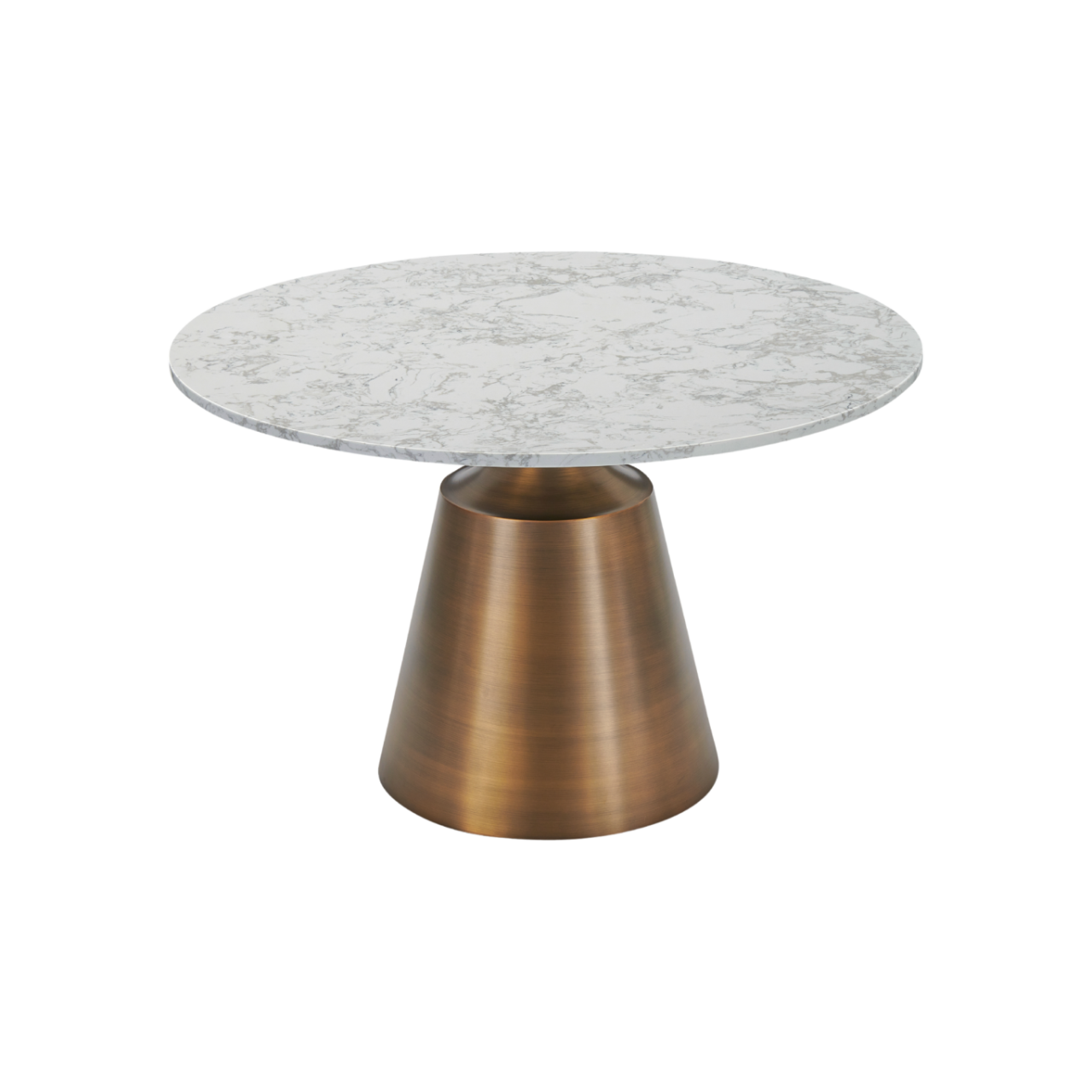 Twenty 10 Olive Large Dining Table Bronze and White Marble