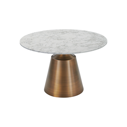 Twenty 10 Olive Large Dining Table Bronze and White Marble