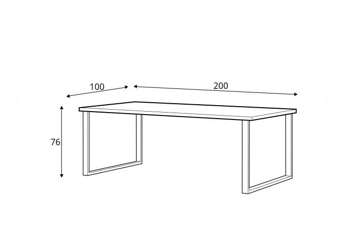 Arte-N Halle 94 Dining Table Industrial Style Oak and Metal